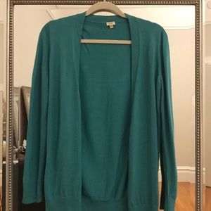 Turquoise J.Crew Cardigan